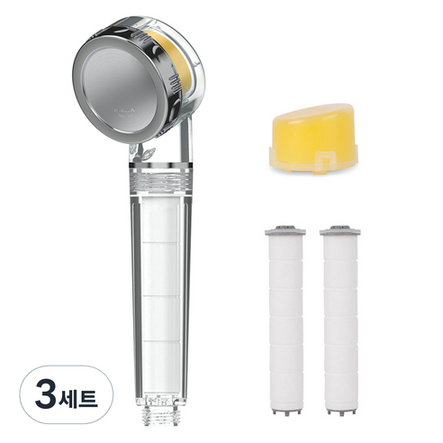 오엘라 비타민 필터 샤워기 + 핸드필터 2p 세트, 화이트, 3세트