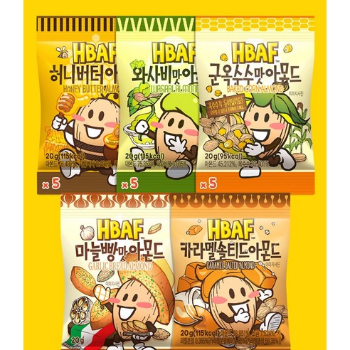 작지만 강력한 행복, 바프 미니 파티박스 옐로우 5종으로 즐기는 다채로운 견과의 향연