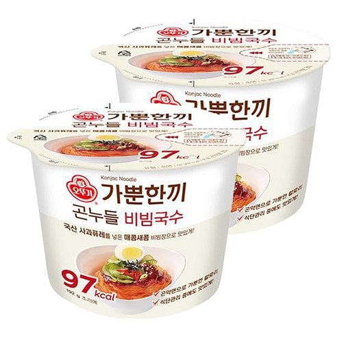 오뚜기 가뿐한끼 곤누들 비빔국수 192g, 2개