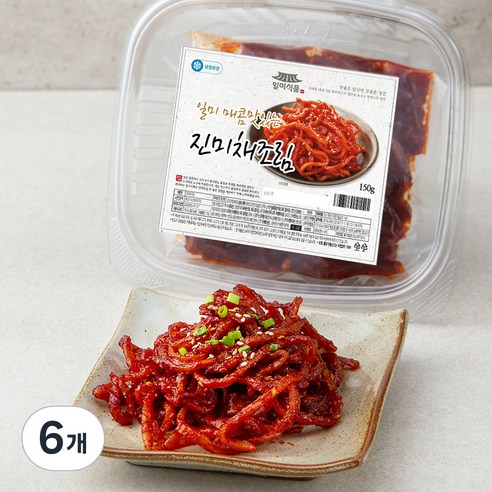 일미 매콤맛있는 진미채조림, 150g, 6개