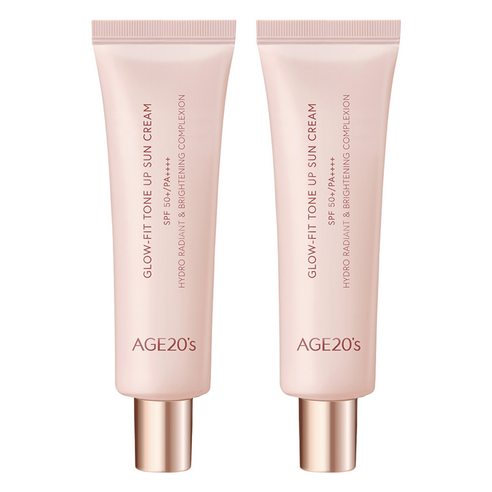 에이지투웨니스 글로우핏 톤업 선크림 SPF50+ PA++++, 50ml, 2개
