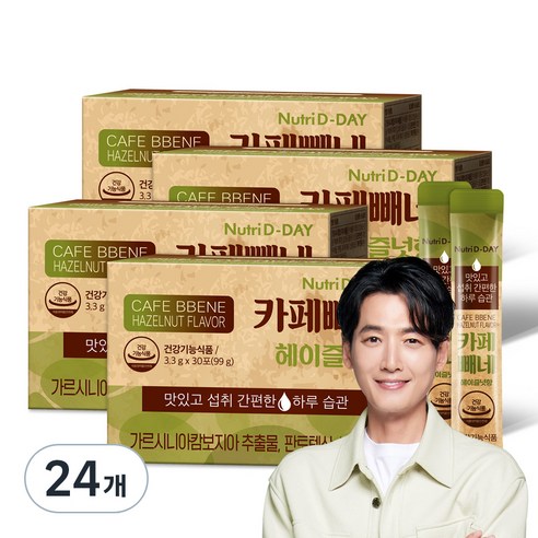 뉴트리디데이 카페빼네 다이어트식품 헤이즐넛향, 99g, 24개