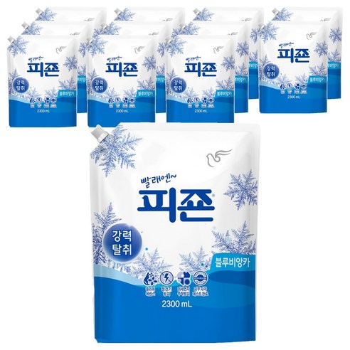 피죤 레귤러 섬유유연제 블루비앙카 리필, 2.3L, 12개