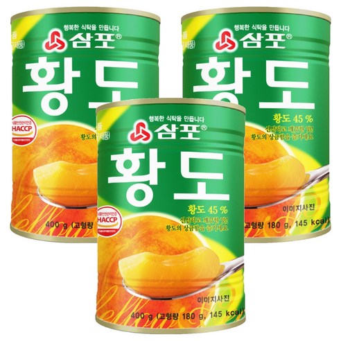 삼포 황도 슬라이스, 3개, 400g