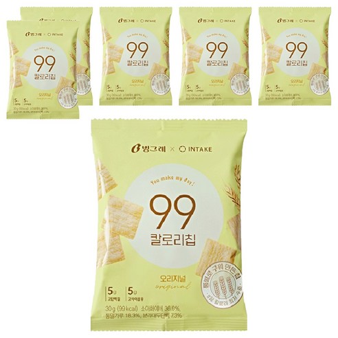 빙그레 99칼로리칩 오리지널, 30g, 6개