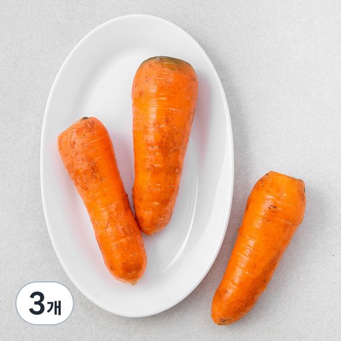 국내산 친환경 세척당근, 500g, 3개