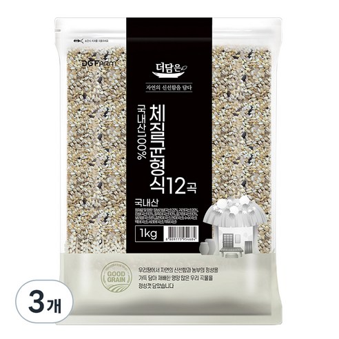더담은 100% 국산 체질균형식 12곡, 1kg, 3개