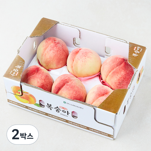 농협 황소고을 청도 아삭복숭아 5~8입, 1.8kg, 2박스