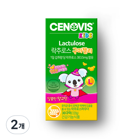 세노비스 유아용 망고맛 구미젤리 락추로스 120g, 30정, 2개 
어린이 건강식품