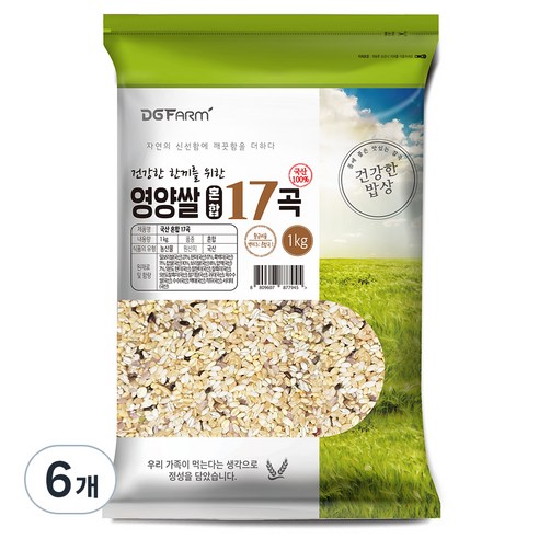 대구농산 국산 혼합 17곡, 1kg, 6개