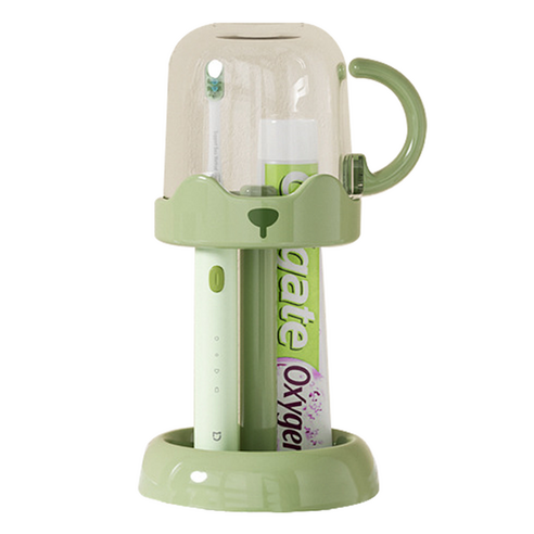 더자카 수염 다용도 스탠드 양치세트, 그린, 1세트