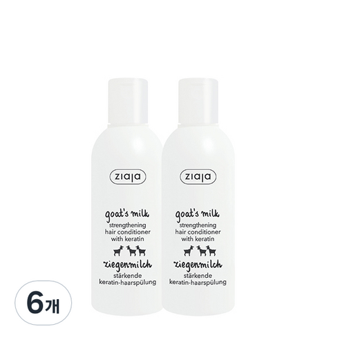 지아자 산양유 헤어 컨디셔너, 200ml, 6개