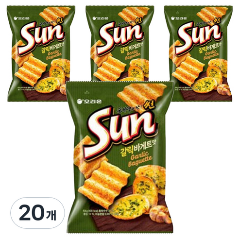 썬 태양의 맛 갈릭바게트맛, 80g, 20개