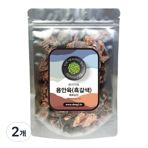 베트남산 용안육 흑갈색, 250g, 2개