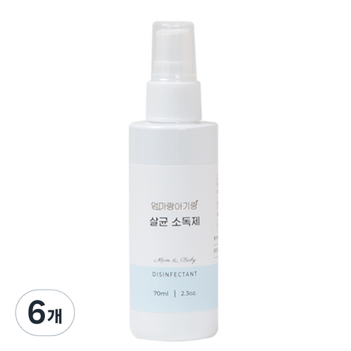 엄마랑아기랑 살균 소독제, 70ml, 6개