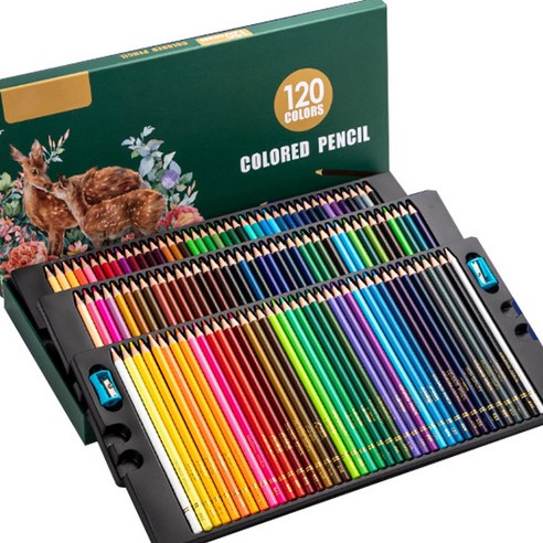심플라인 전문가용 컬러 색연필 유성, 120색, 1개