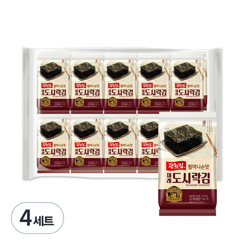 광천김 할머니 손맛 재래 도시락김, 4세트
