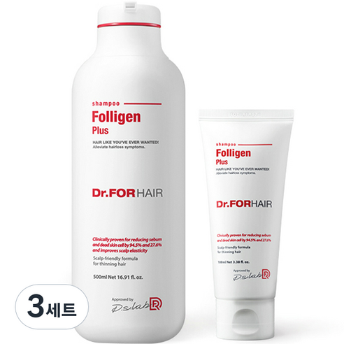 닥터포헤어 폴리젠 플러스 샴푸 500ml + 100ml, 3세트