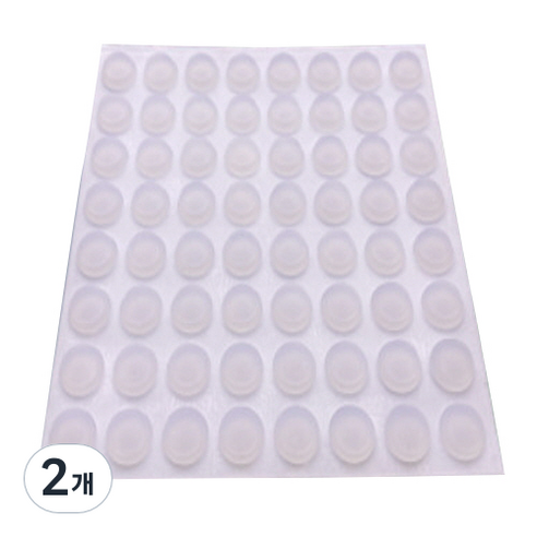 동진실리콘 3M 범폰 미끄럼방지 스티커 64p, 2개, 반투명