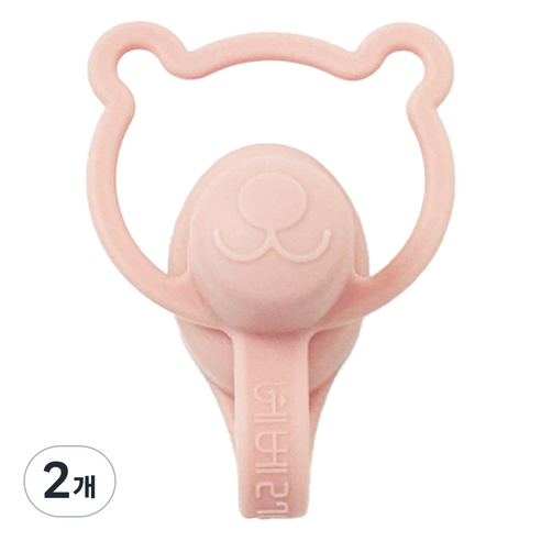 베베2781 유아용 이유식 파우치 흘림방지 토퍼, 100ml, 2개, C 3 핑크