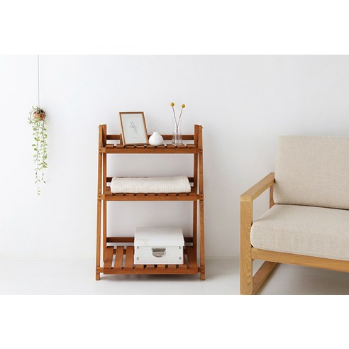 내추럴한 매력과 다용도성을 겸비한 마켓비 KEMIE 원목선반