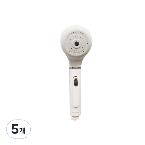 앞터치 절수 샤워기헤드, 5개, 화이트