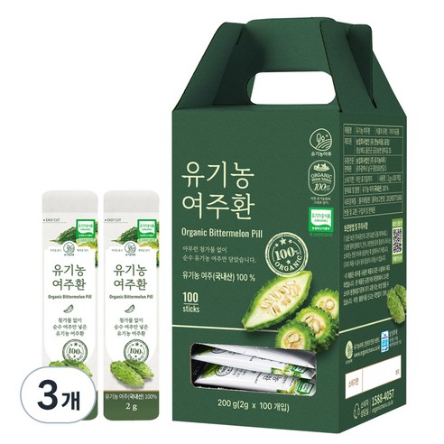 유기농마루 유기농 여주환 100p, 200g, 3개