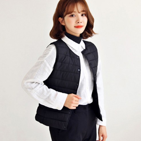 mctavish 여성용 웰론 패딩 조끼 라운드넥 241001