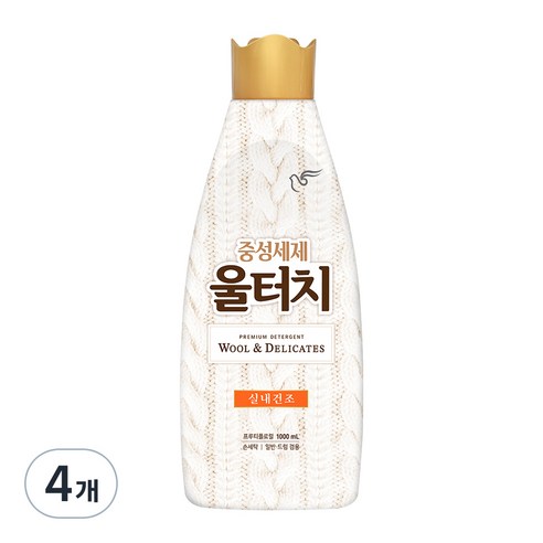 울터치 중성 세제 본품, 1000ml, 4개