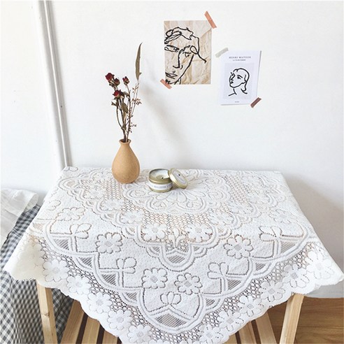시간을 멈춘 듯한 아름다움, GUNU 빈티지 플라워 레이스 테이블보