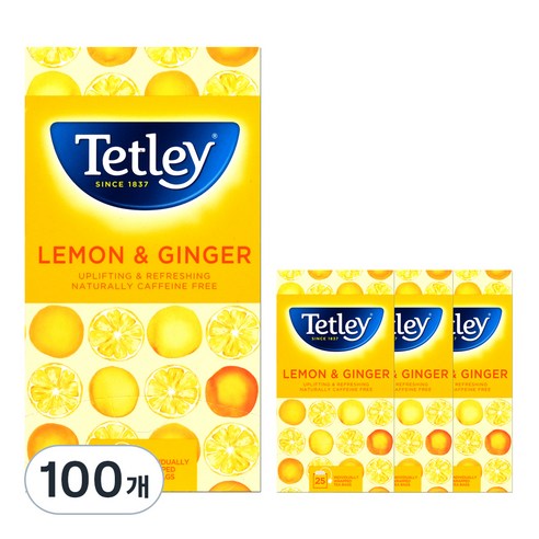 테틀리 레몬&진저 티백, 1.5g, 100개, 100개