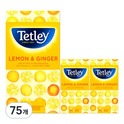 테틀리 레몬&진저 티백, 37.5g, 75개, 3개
