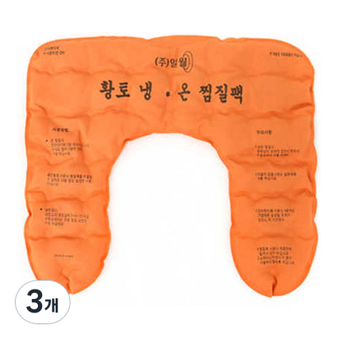 일월 냉온 면 황토 어깨 찜질팩, 3개