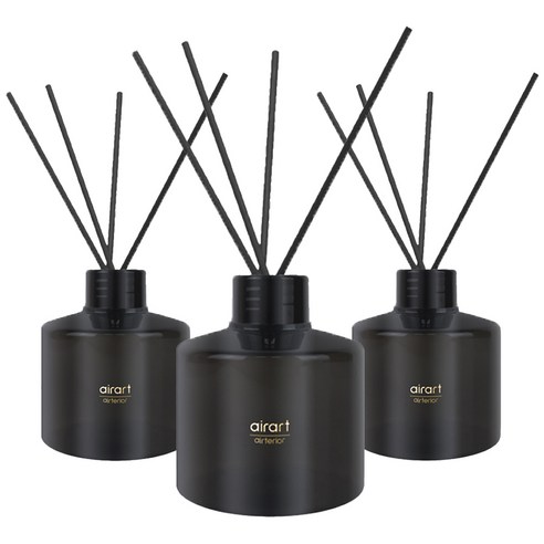 에어아트 에어테리어 아로마 디퓨저 200ml x 3p + 리드스틱 15p 세트, 모닝 듀, 1세트