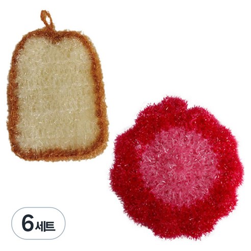 블루무역 아크릴수세미 랜덤발송, 2개, 6세트