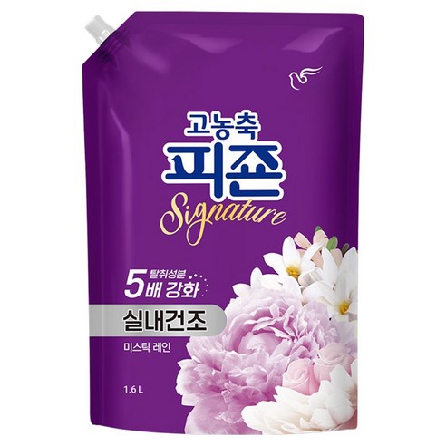 피죤 고농축 시그니처 실내건조 섬유유연제 미스틱레인 리필, 1.6L, 1개