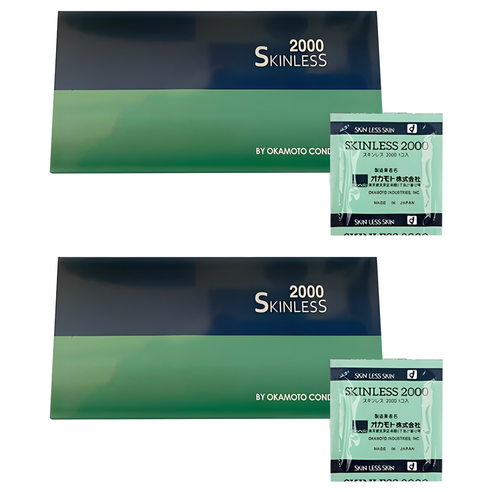오카모토 스킨레스 2000 일반형 콘돔, 20개입, 1개