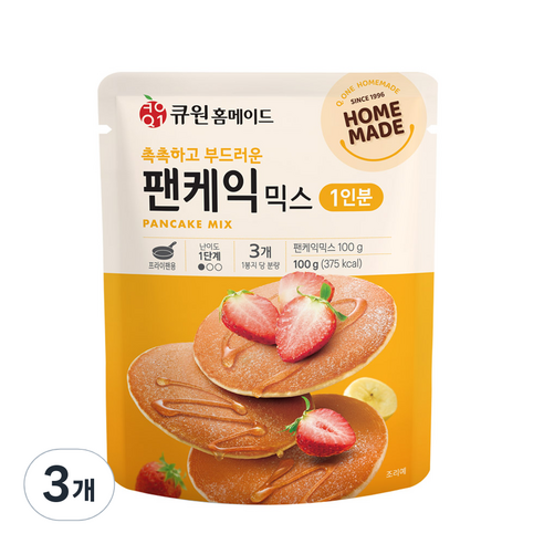 큐원 홈메이드 팬케익 믹스, 3개, 100g
