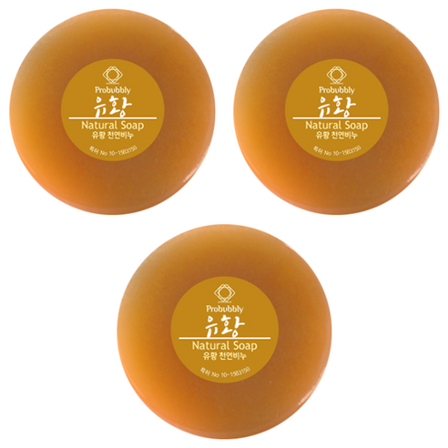 프로버블리 유황 중성 클렌징 비누, 110g, 3개