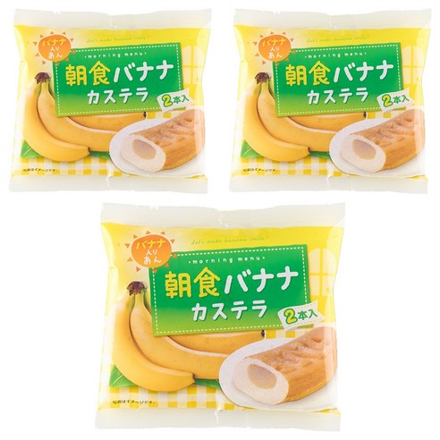 리마 바나나 카스텔라 빵, 80g, 3개