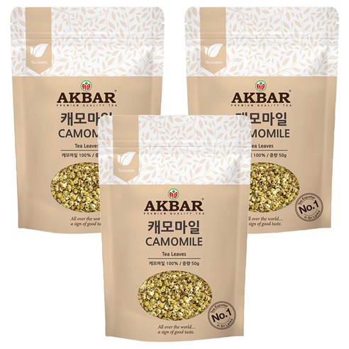 아크바 캐모마일 허브티 잎차, 50g, 1개입, 3개