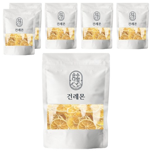 순수다함 건조 레몬 슬라이스 레몬차, 50g, 1개입, 6개