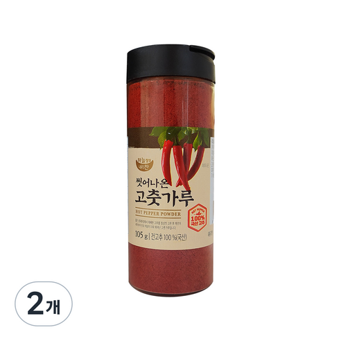 하늘정성내리찬 씻어나온 고춧가루, 105g, 2개