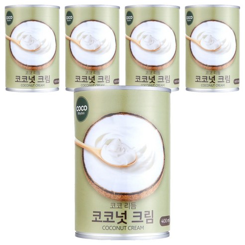 코코리듬 코코넛 크림, 5개, 400ml