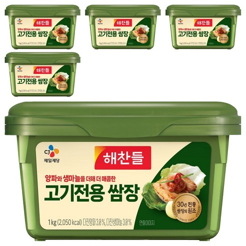해찬들 고기 전용 쌈장, 1kg, 5개