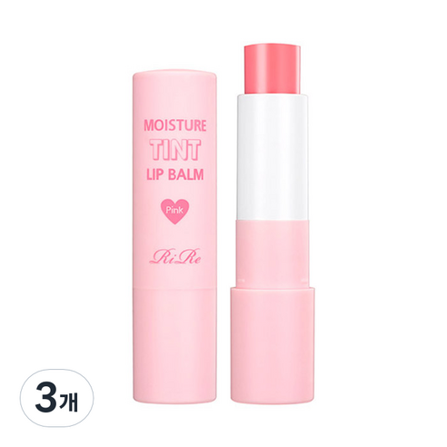 리르 모이스처 틴트 틴티드 립밤, 핑크, 3.5g, 3개