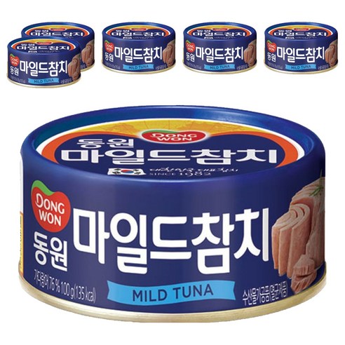 동원 마일드 참치, 100g, 6개