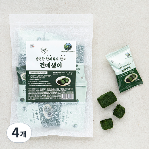 주일 간편한 한끼식사 완도 건매생이 8개입, 16g, 4개