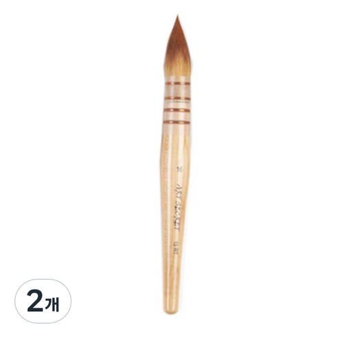 아트시크릿 고급 양모 수채화 브러쉬 15RT, 16호, 2개