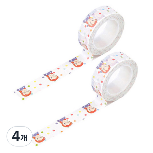 빨강머리앤 마스킹 테이프 15mm x 10m, 표정앤, 4개